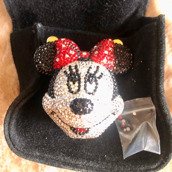 Kathrine Baumann Ltd Ed MINNIE MOUSE Pill/trinket box  Swarovski Crystals - Picture 1 of 11